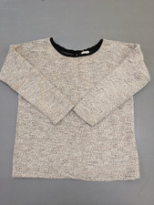 Naf Naf Cream Boucle Tweed Top