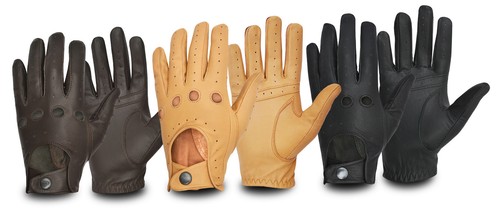 Real leather driving gloves - ,