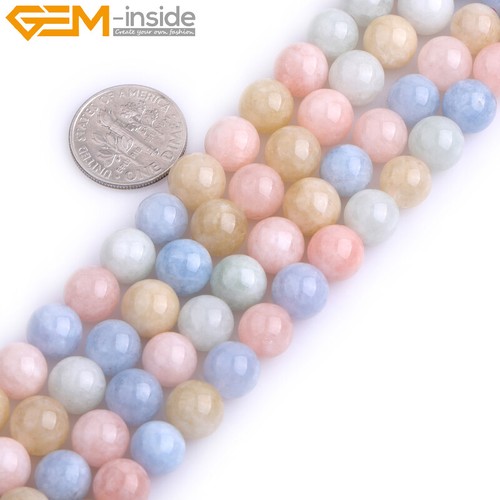 Natural multicolor jade beads - natural,