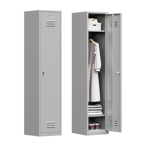 Steel locker armoire wardrobe - steel,