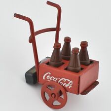 VTG MIni Metal Coca-Cola Hand Cart Trolley Re-Purposed Fridge Magnet Coke