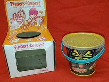 Vintage J. Chein Tin Litho Finders Keepers Bug Critters & Magnifying Glass New