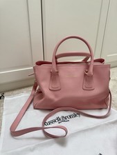 Russell & Bromley Pink Ivy Leather Satchel/Tote Bag, Detachable Crossbody Strap