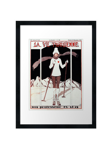 Vintage ski poster - ski, deco