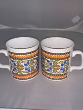 Kiln Craft Vintage Funky 70s 80s Orange Mug Cup Tableware made in England B2