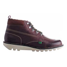 Kickers Kick Hi Winterised Lace-Up Dark Red Smooth Leather Mens Boots 1_15675