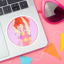 SASHA VELOUR Vinyl Sticker: RuPauls Drag Race Queen pink USA LGBT fun gift