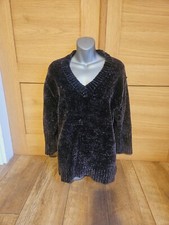 Zara Knitwear Oversized Ribbed Velvet Long Sleeve Jumper Chenille