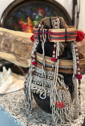 Vintage akha woman headdress - woman's,