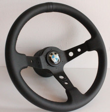 Steering Wheel Fits For BMW Sport Deep Dish Black Leather E36 E38 E39 Z3 96-99'