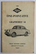 Parts Manual for The Riley One-Point-Five (1.5) Graphoref 14,  BMC