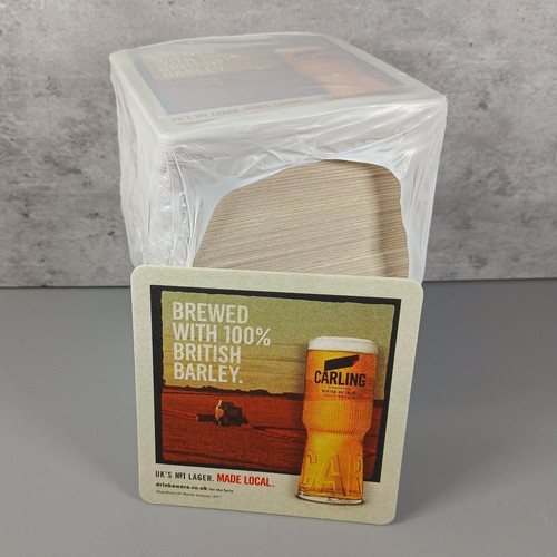 100 carling lager cardboard - carling,