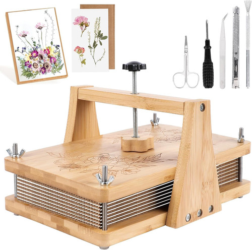 1set large wooden flower press - large,