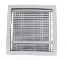 Aluminium External Weather Louvre Wall Bird Mesh Vent  400 x 400 adjustable