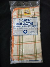 NEW! Vintage SunCrest 3 Classic Dish Clothes Flemish Wonder Weave