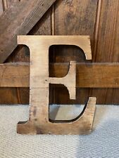 Vintage Lettering Home Decoration Solid Wood Giant Letter 'E' Sign