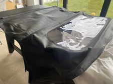 Mazda Mx5  - Soft Top - budget Black pvc Hood with plastic rear Window