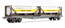 HAG 'HO' GAUGE 611 SBB CFF FFS BOGIE FLAT WAGON WITH TANK CONTAINERS