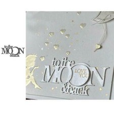 Square Letter Metal Cutting Dies Scrapbooking Embossing Card Paper Craft to Moon