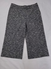 Womens Next Culottes Size 14 Grey Marl Wide Leg Cropped Trousers