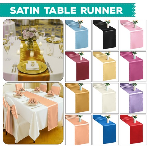 Satin table runner 274cm - table,