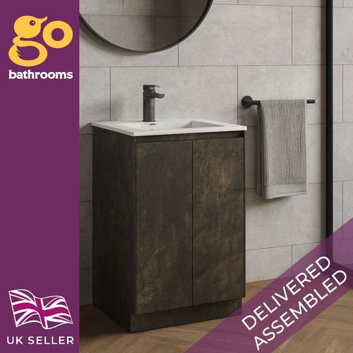 600 brown floor vanity - 600, unit