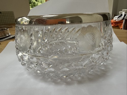 Antique cut glass bowl - cut,
