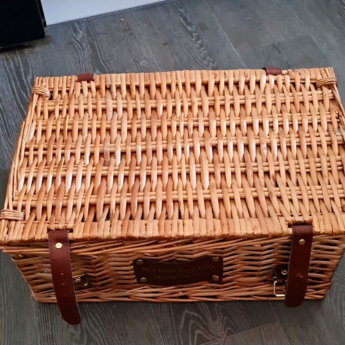 Alfred button hamper brown - alfred, co.