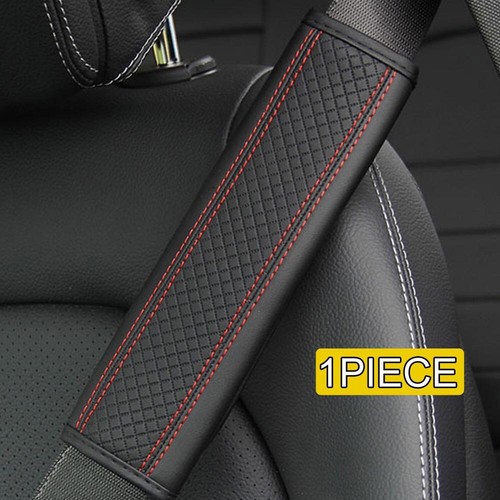 Red car seat belt cover - red,