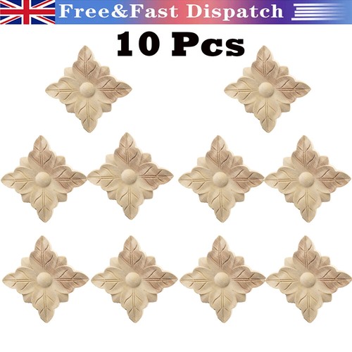 10pcs unpainted wooden - unpainted, carved