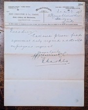 1895 John Challinor & Co. Limited Glebe Colliery Fenton Staffordshire Memorandum