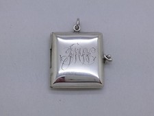 Edwardian 1905 Sterling Silver Plain Double Stamp Case Hallmarked Birmingham