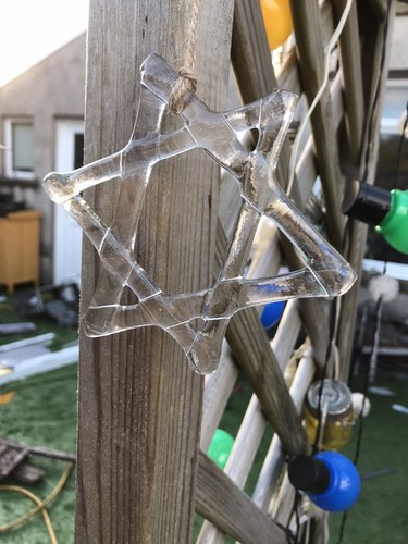 Fused glass star decoration - fused,