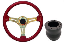 Red Gold TS Steering Wheel + Boss Kit for NISSAN 003