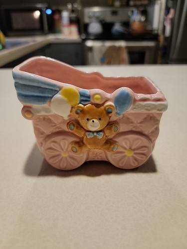 Lefton vintage baby carriage - lefton,
