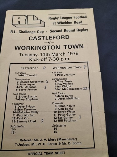 Castleford workington town - workington,