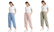 Ladies cropped trousers - ladies, ex