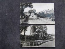 2 VINTAGE B/W POSTCARDS OF