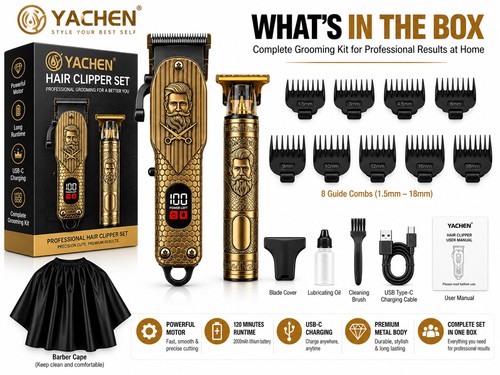 Rechargeable hair beard dual - hair,