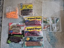 Various Worms,grubs, Lures For Pike,Perch,Bass