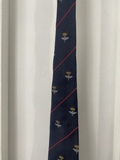 Macaseta Vintage Tie Necktie Wings Crown Possible Military Airforce