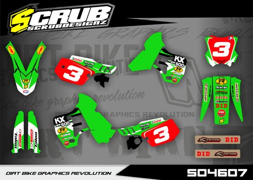 Graphics kit kawasaki - kawasaki, kx500