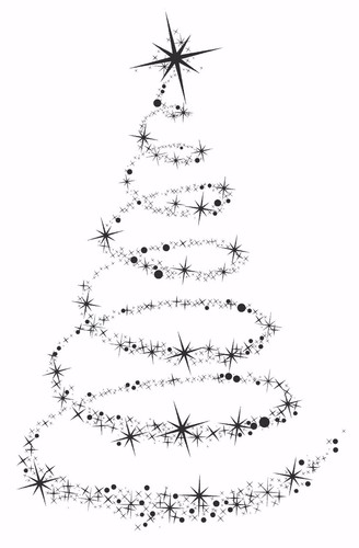 Star tree swirl christmas - tree,