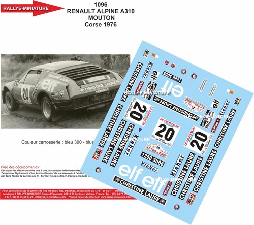 Decals ref 1096 alpine - decals,
