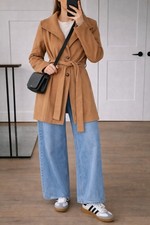 Smart Tie Waist Women's Camel