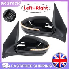 RHS & LHS Heated Power Fold Black Wing Mirror Suit Hyundai i20 MK2 2015-2020 New