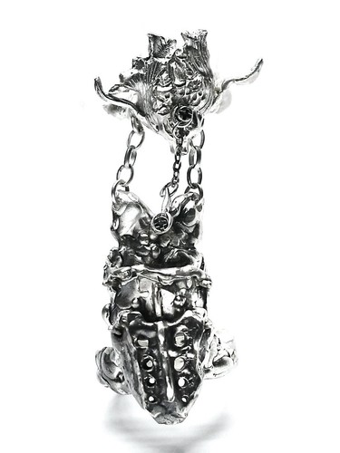 S925 silver flower - flower, armour