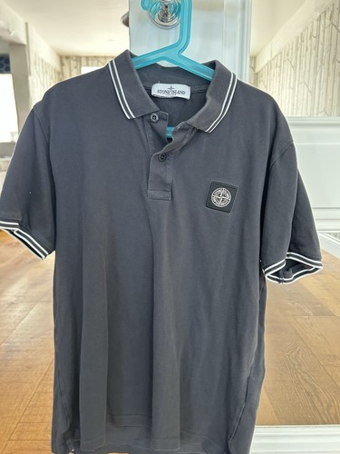 Boys stone island grey - grey, polo
