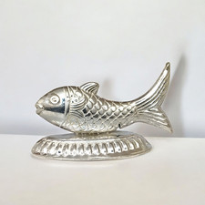 925 Silver Fish Idol Vastu Wealth & Good Luck Spiritual Gifting 6-7G