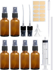 6Pcs 30ml Amber Glass Spray